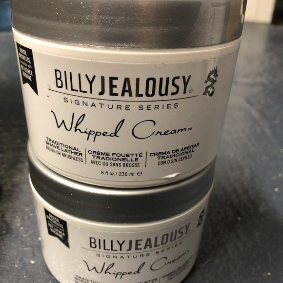 LOT of 2 Billy Jealousy Whipped Cream Shave Lather 8 oz. ea